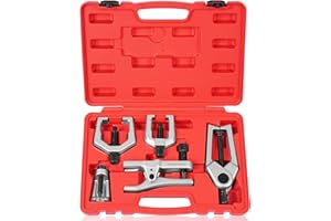 DAYUAN 5pcs Professional Front End Service Tool Kit, Pitman Arm Puller, Ball Joint Separator Tie Rod Remover Tool