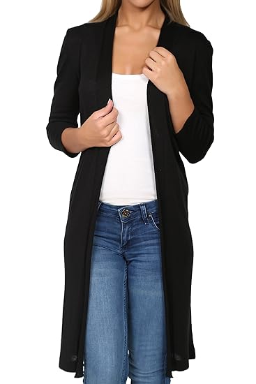 thin black cardigan sweater