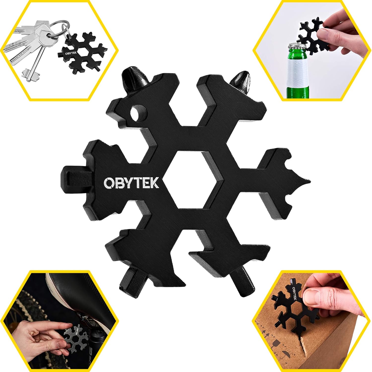 Obytek 19in1 Titanium Steel Snowflake Multi Tool EDC Multitool