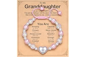 PINKDODO You are Gods Gift to Me - Inspirational Cross Bracelet for Granddaughters Birthday Christmas Easter Gifts for Girls 