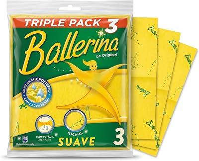 Bayeta Amarilla Original | Desde 1986 | 35x35 | Alta Absorción | Lavable a 60° con Lejía | Pack 3 Unidades