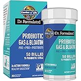 Garden of Life Dr. Formulated Pre, Post & Probiotics Gas & Bloating Once Daily 3-in-1 Complete Prebiotics, Postbiotics & Prob