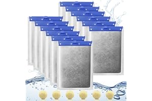 MAIGADO Assembled 12pcs Fish Tank Filter Cartridges for Tetra Whisper Bio-Bag Filter & 6 BioMax, Large Replacement Filter Cartridges for Tetra Whisper Filter & ReptoFilter with More Activated Carbon