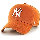 '47 New York Yankees Adjustable Cap Clean Up MLB, Orange/White, One Size