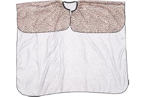 DINHEAROM Leopard Print Barber Styling Cape for Salon Haircut and Coloring Soft Fabric with Full Coverage