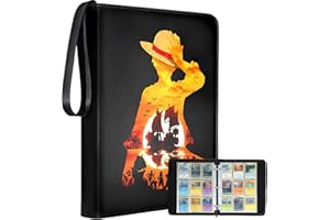 Lotadilo for 9 Pocket Card Binder Large Capacity for 900 Cards - Trading Card Collection Album Folder Double Sided Pocket with Zipper Anime Design for Men Boys Teens for Sports Cards Game Cards