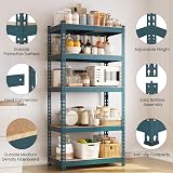 Yaheetech 5 Tier Garage Shelving Units Heavy Duty 750kg Neptune Blue view 7