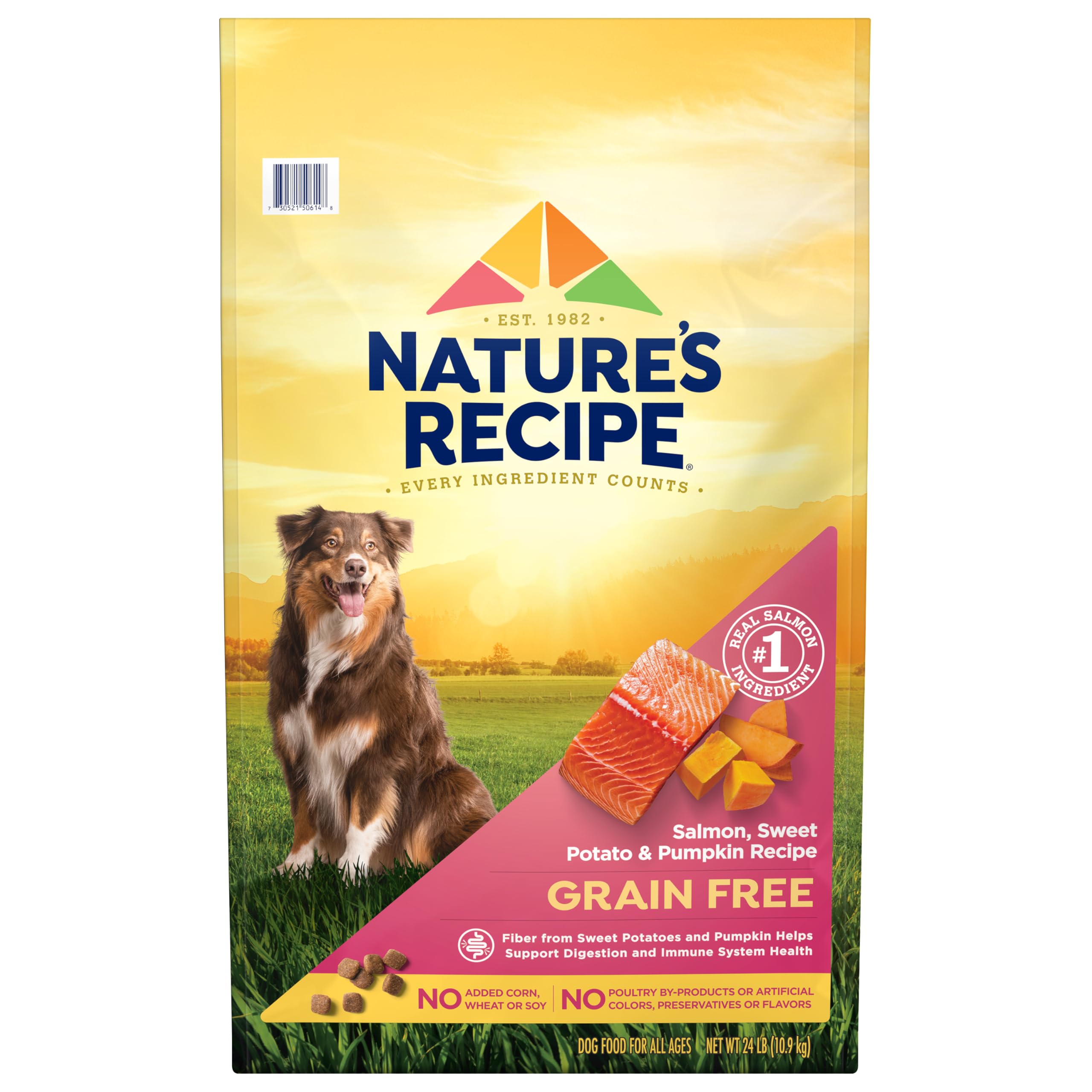 Photo 1 of ***EXP(06/12/2026) Nature’s Recipe Grain Free Dry Dog Food Salmon, Sweet Potato & Pumpkin Recipe, 24 lb. Bag