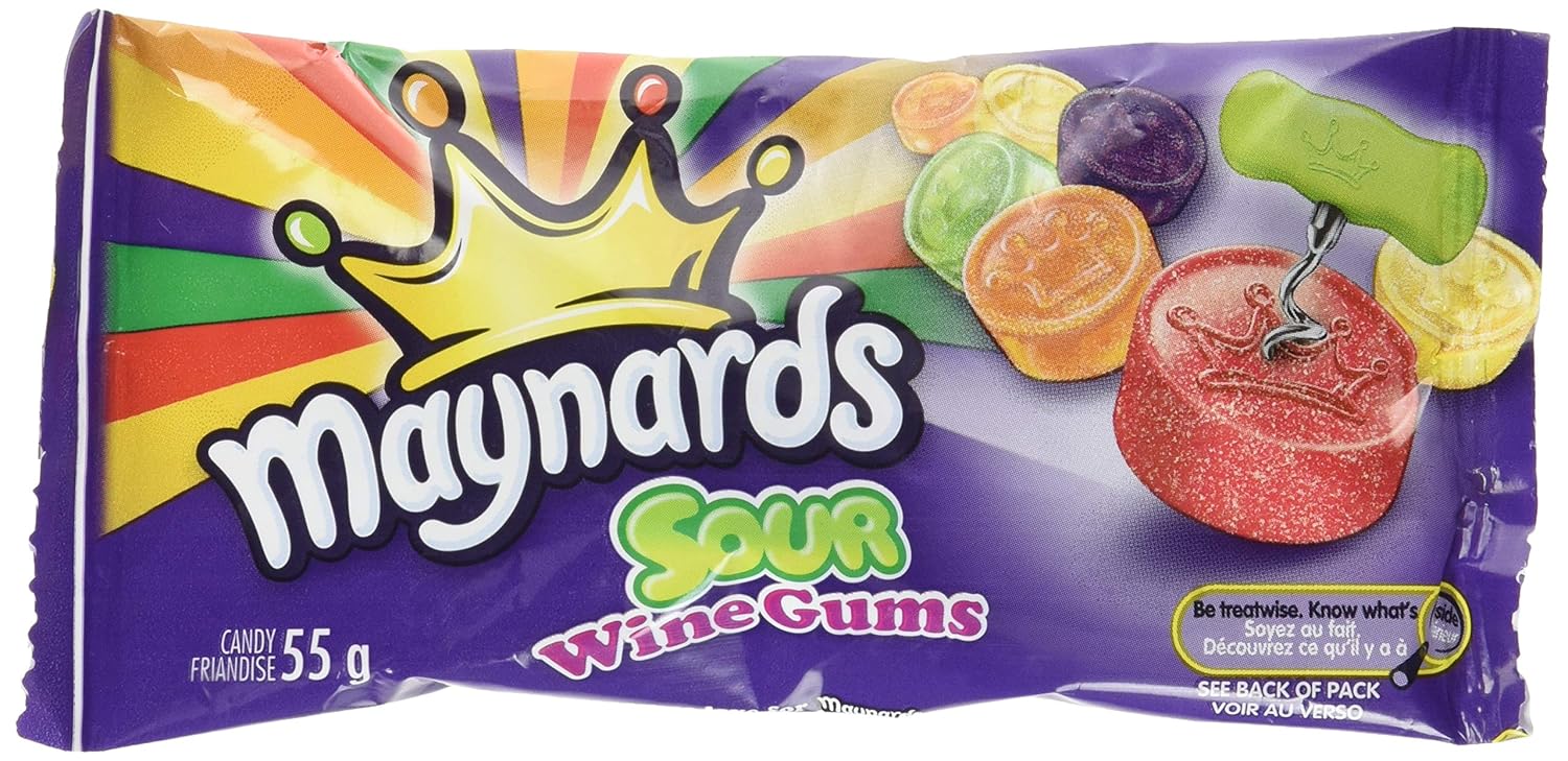 Maynards Sour Wine Gums 18x55g Gummy Candy Grocery & Gourmet Food