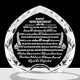 70th Birthday gifts for Women Men - Crystal Heart Gifts Personalized 1956 70 Year Old Birthday Present For Her Him - Happy Birthday Presents Ideas For Mom Dad Unique