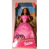 Barbie 1998 Royal Princess Pink Dress Brunette