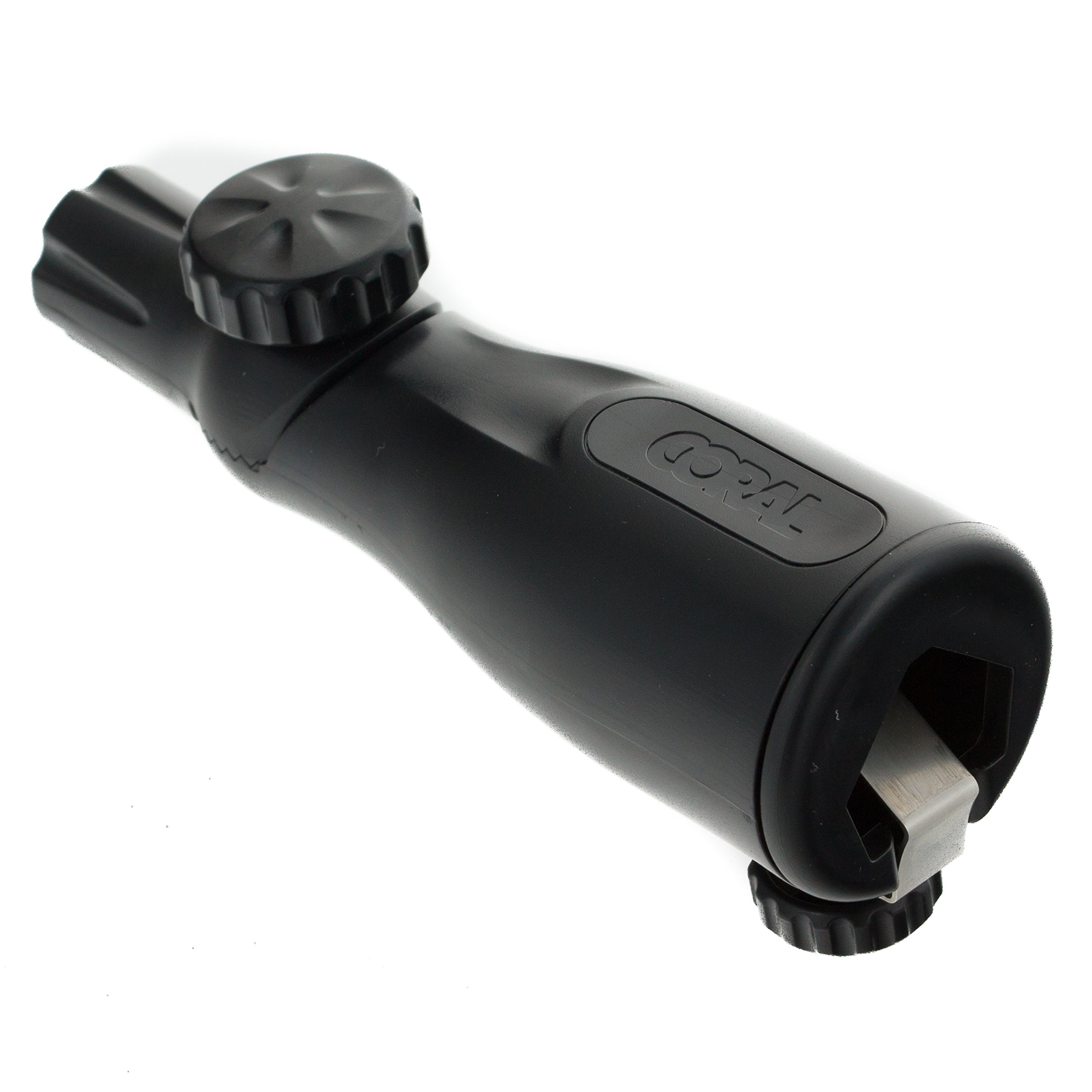 CORAL 50300 Essentials Paint Brush Holder and Tool Extender Adaptor with Adjustable Angles for Extension Poles, Black