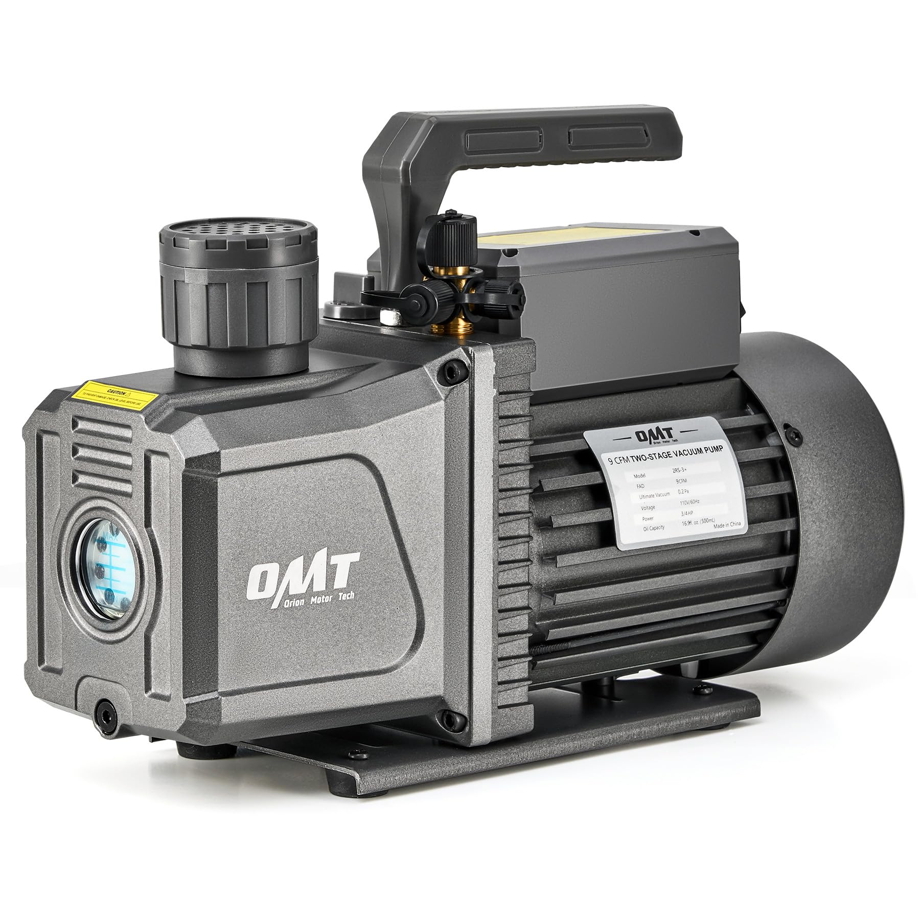 Photo 1 of Orion Motor Tech 2 Stage Vacuum Pump, 9 cfm 3/4 hp HVAC Rotary Vane Vacuum Pump with 1.5 Micron Ultimate Vacuum, Two Stage Air Vacuum Pump for R22 R134a R410a HVAC Servicing