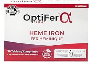 OptiFer Alpha heme iron supplement for Iron Deficiency Anemia (30, 1)
