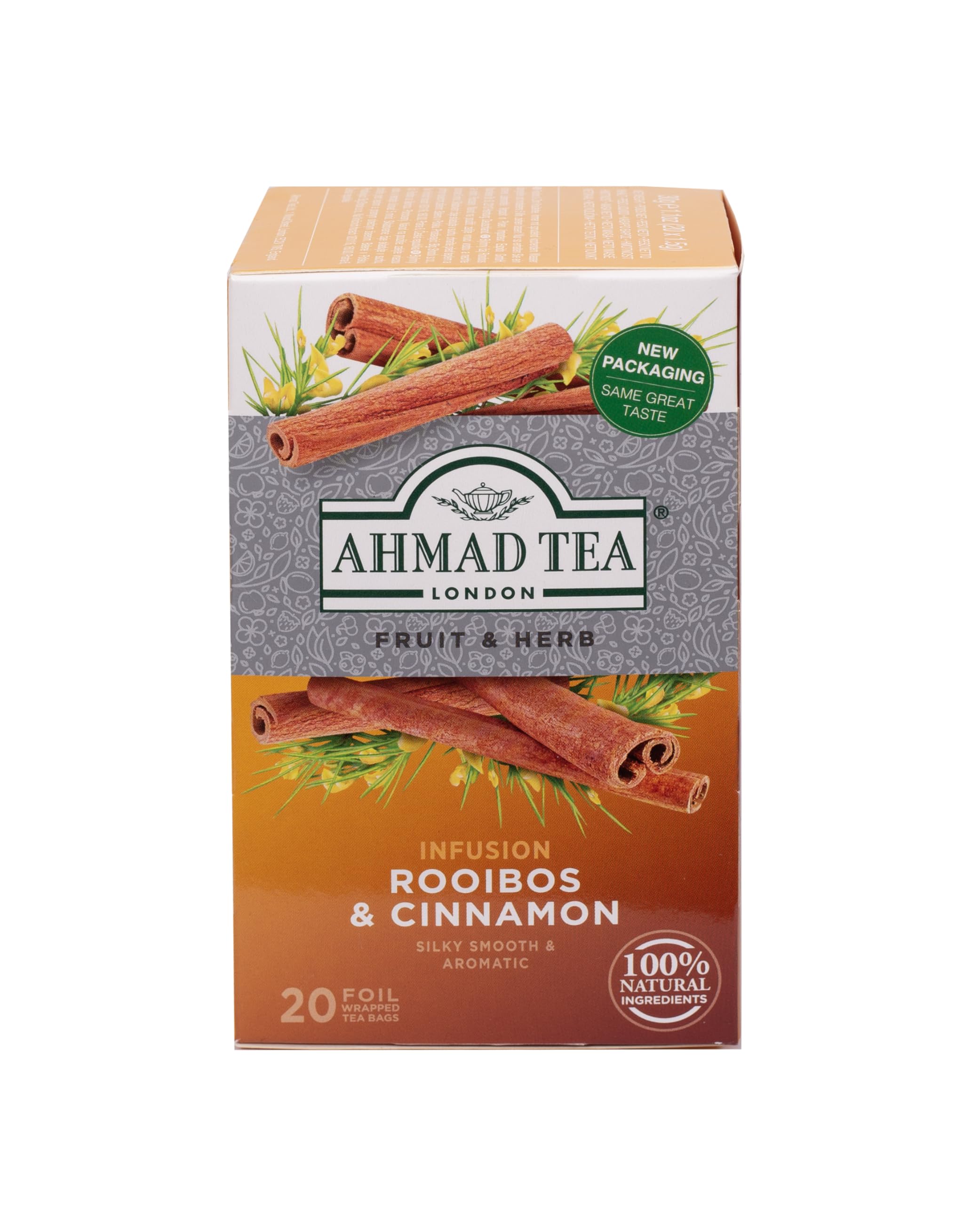 Ahmad Tea Rooibos & Cinnamon Fruit & Herbal Infusion - 20 Teabags