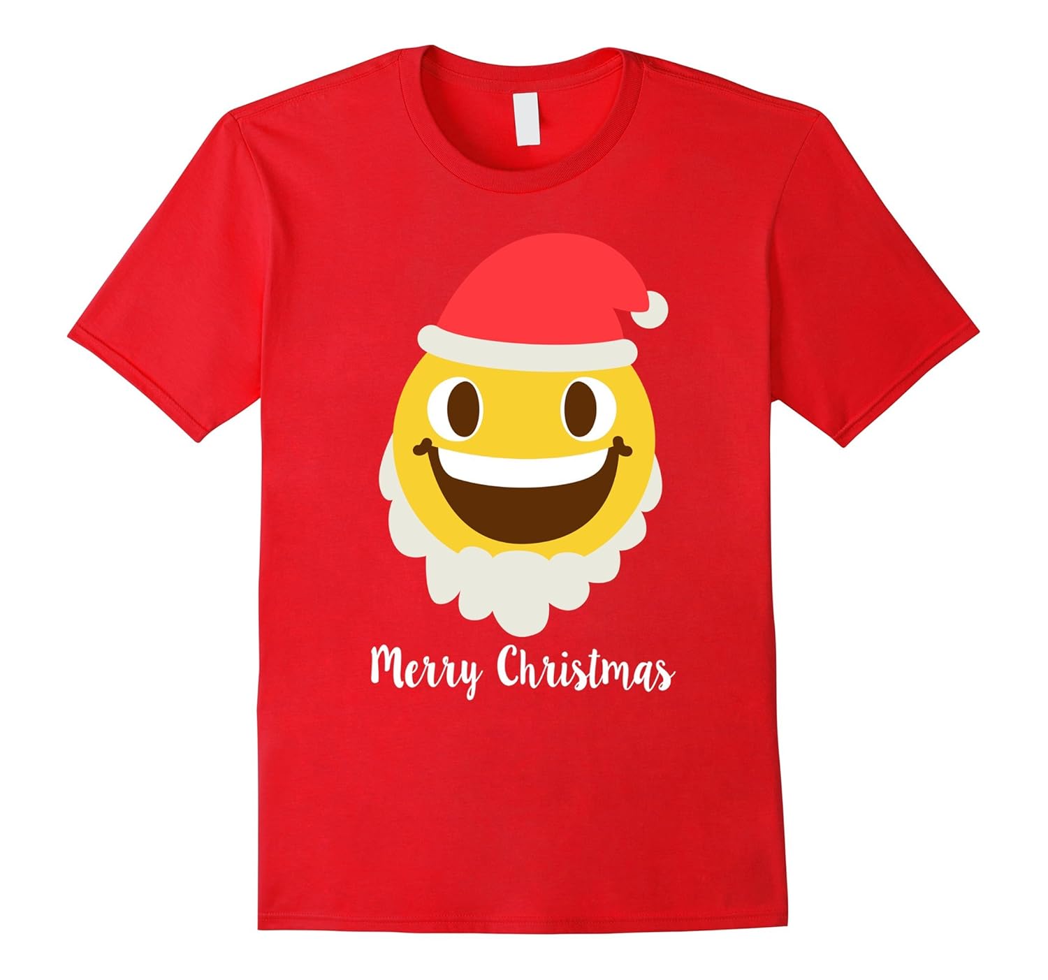 Merry Christmas Funny Emoji Christmas Santa Cool T-Shirt-ANZ