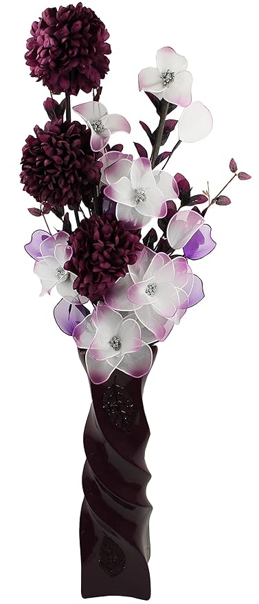 Flourish 795344 110 Cm Large Floor Vase With Artificial Flower