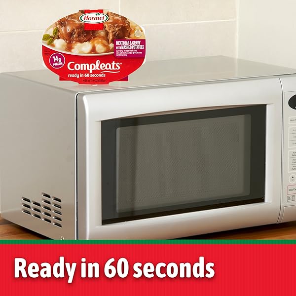 HORMEL COMPLEATS MEATLOAF & GRAVY WITH MASHED POTATOES, 9 OUNCE