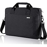 Voova Laptop Bag Case 15 15.6 16 Inch, Computer Sleeve Messenger Bag with Shoulder Strap Expandable Waterproof Business Briefcase for Men Women to Work Travel School, Fit 14-16 Inch Laptop, Black