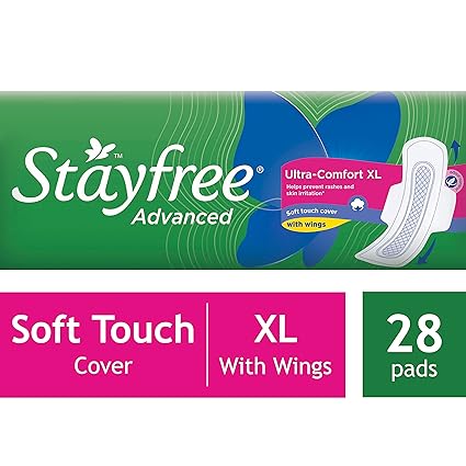 Stayfree Advanced Ultra-Comfort Napkins with Wings-28 Pads (Extra Large)