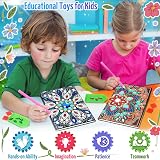 pearoft Diamond Art Notebook Kit for Kids 5-12 Mandala 2 Pack PU Cover view 3