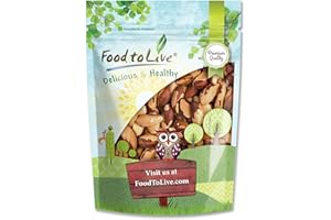 Food to Live Dry Roasted Brazil Nuts, 1 Pound – Unsalted, Whole, Oven Roasted Brazilian Nuts, No Oil Added, Shelled, Vegan, Kosher, Bulk. Good Source of Protein and Essential Fatty Acids. Crunchy Snack