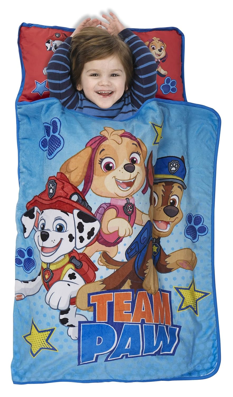 Paw Patrol Team Paw Toddler Nap Mat Includes Pillow