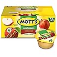 Mott's Cinnamon Applesauce, 4 Oz Cups, 18 Count, No Artificial Flavors, Good Source Of Vitamin C, Nutritious Option For The Whole Family