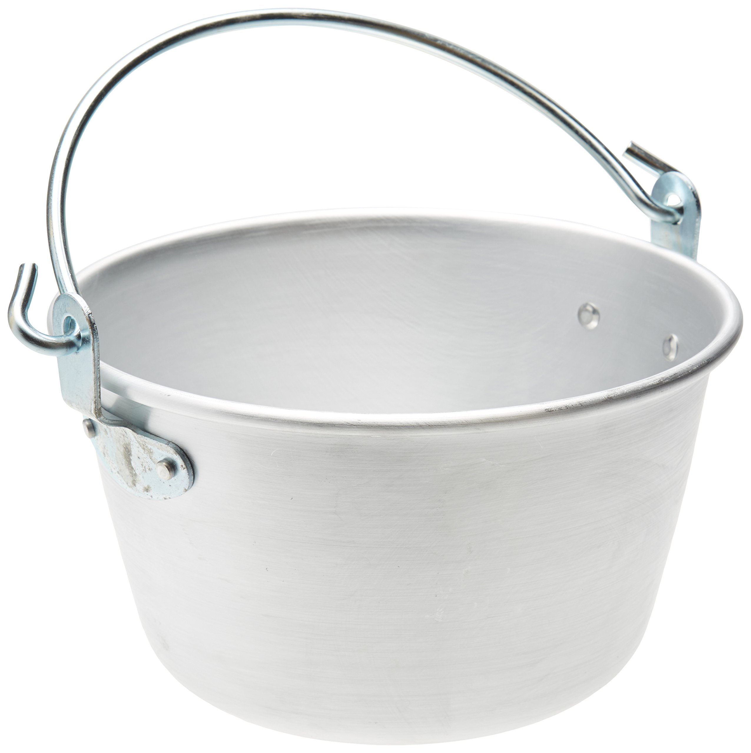 Pentole Agnelli Family Cooking Aluminium Polenta Pot With Bowed Handle And Rim, Diameter 26 Cm.