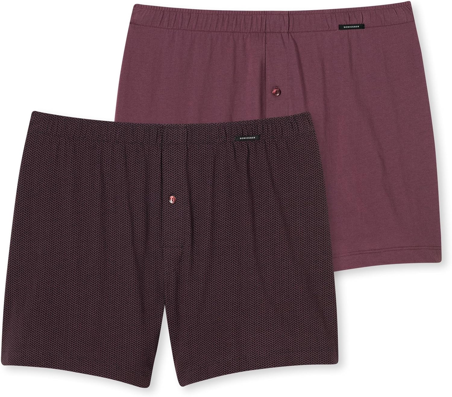 Schiesser 2 Pack Boxer Uomo - Blu (Royal 819), Taglia S, Morbido E Confortevole