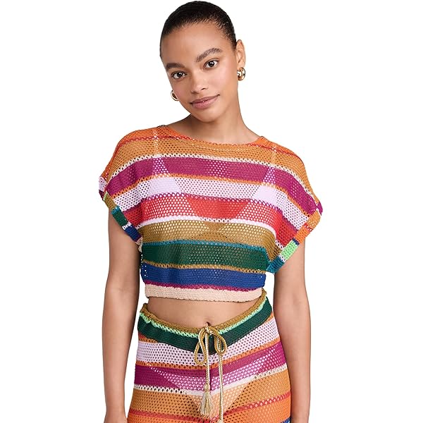 Amazon.com: PQ Swim Women's Detail Tri Top Jetty Stripe M