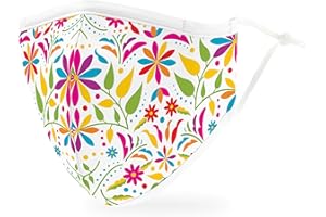 Weddingstar 3-Ply Adult Washable Cloth Face Mask Reusable and Adjustable with Filter Pocket - Fiesta Floral