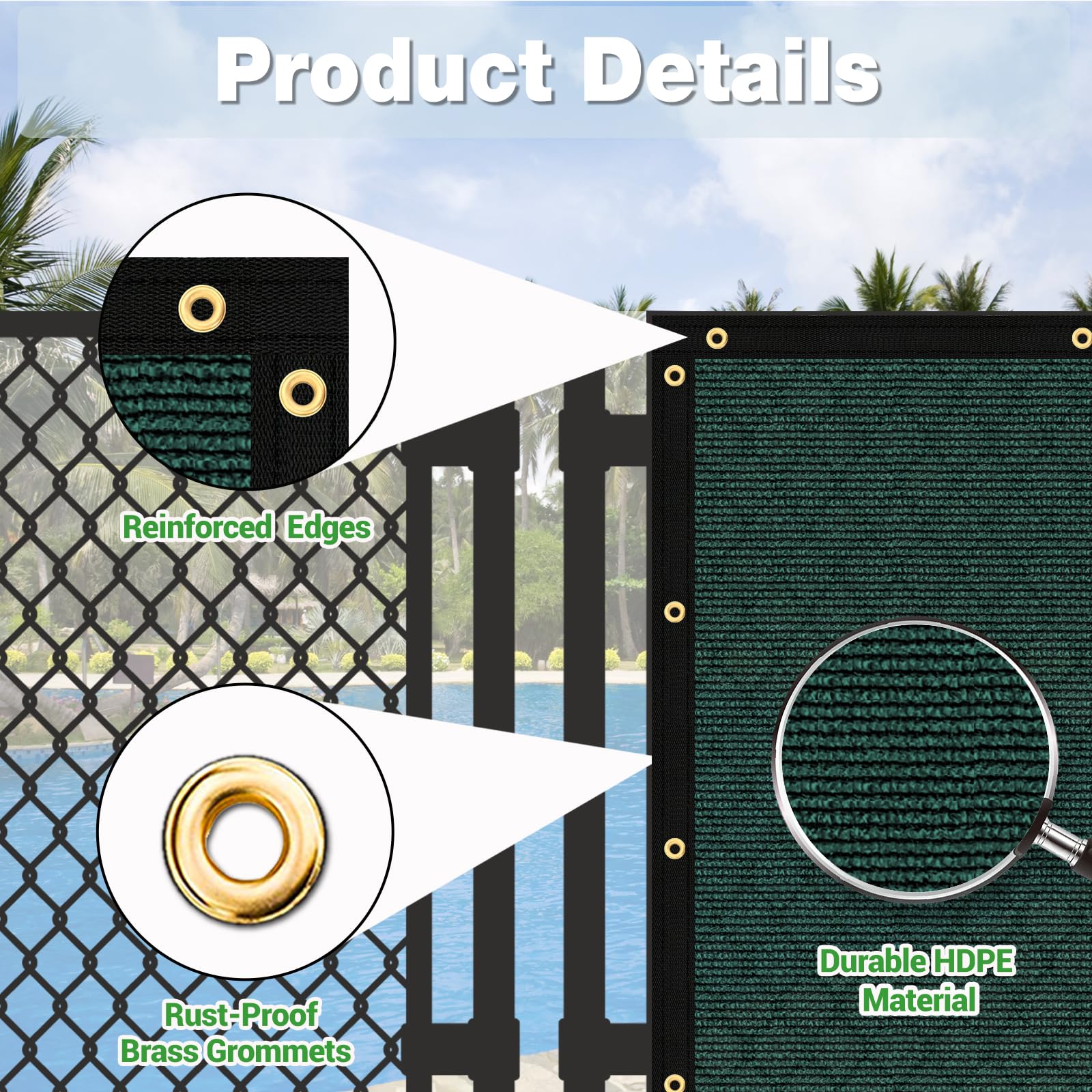 UPGRADE Privacy Fence Screen 90% Visual Blockage