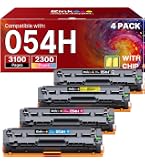 Amazon.com: 054H Toner Cartridge Set 4 Pack Replacement for Canon