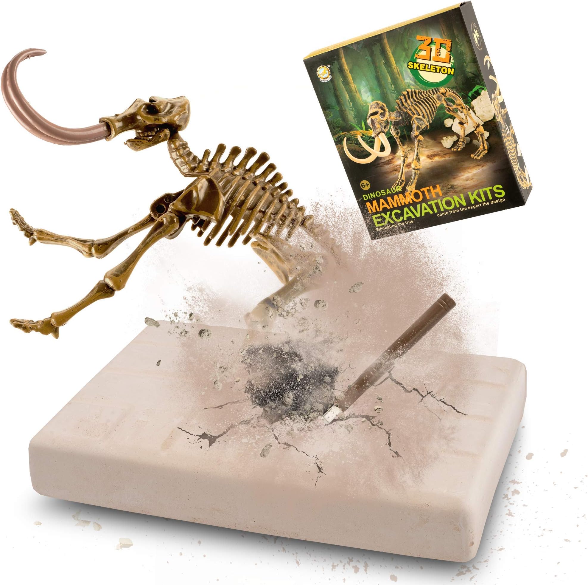 VIBIRIT Dig Up Dinosaurs Skeleton Set,Dinosaur Digging Fossil Kit Model Toys Educational Realistic Toys for Kids,Boys,Girls