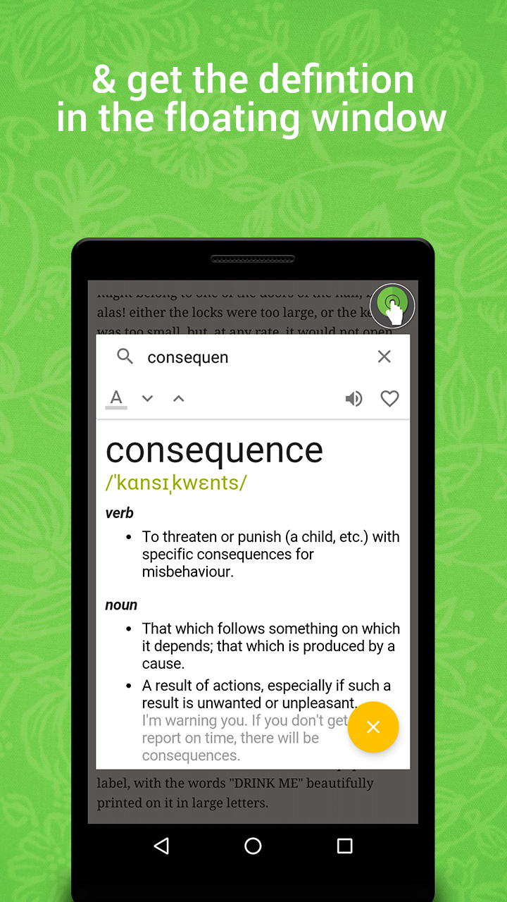 onTouch Dictionary pop upAmazon.co.ukAppstore for Android