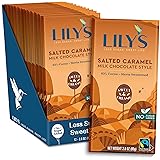 Salted Caramel Milk Chocolate Bar by Lily's | Stevia Sweetened, No Added Sugar, Low-Carb, Keto Friendly | 40% Cocoa | Fair Tr