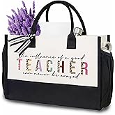 luixd Canvas Tote Bag For Teacher, Teacher Bag Appreciation Gifts, Birthday, Christmas Gifts, The Influence Of A Good Teacher Can Never Be Erased, Gifts For Woman Reusable Teacher Bag Gifts - A04