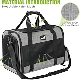 pecute Pet Carrier Bag Large Cat Carrier Handbag Gray 44x33x32.5 cm view 4