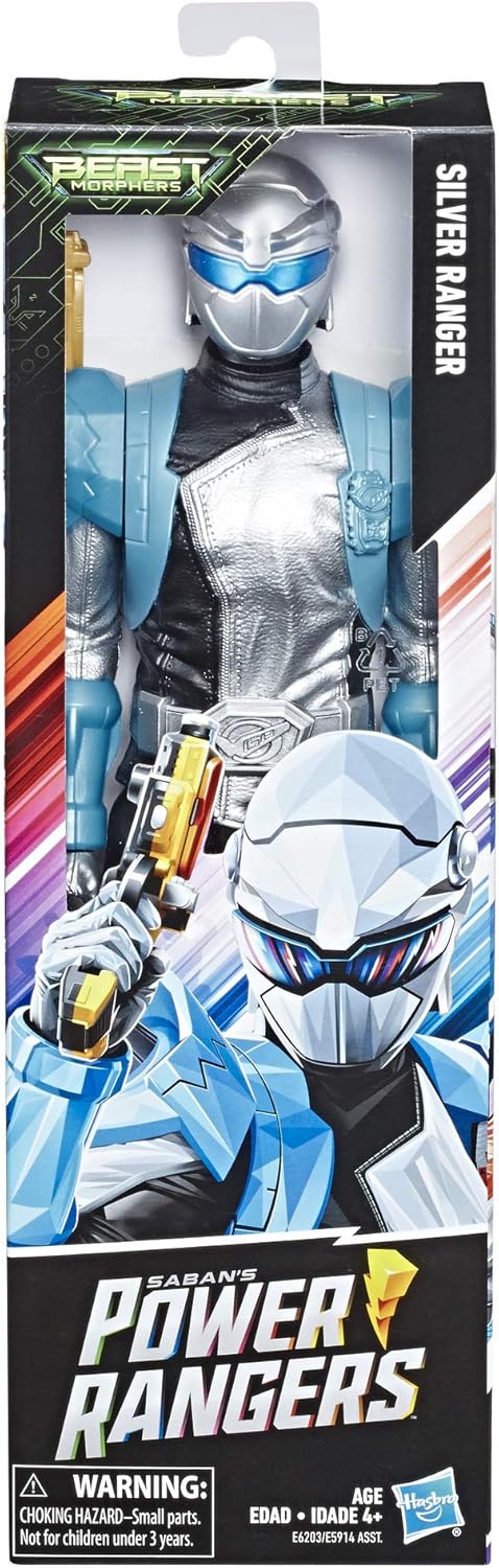 power rangers beast morphers silver ranger figure