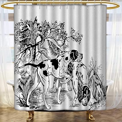 Amazon Com Anhounine Hunting Shower Curtains 3d Digital Printing