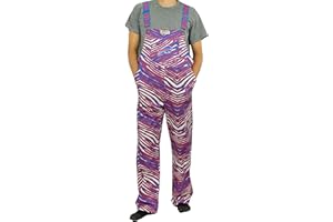 Zubaz NFL Unisex Adult Overalls Zebra Bib Overalls with Zebra Lined or Lightweight Options – Authentic Team Apparel