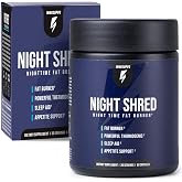 Night Shred Night Time Fat Burner &amp; Natural Sleep Support, 30 Servings | Ashwagandha, 5-HTP, CLA &amp; Melatonin; Appetite suppressant; Supports sleep &amp; fat burning; 60 vegetarian capsules