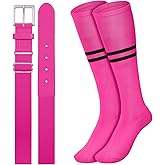 XZQTIVE Baseball Socks and Belt Combo Set - Adjustable Elastic Softball Belts and Socks for Youth Boys Grils and Adult