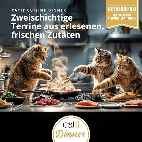 CATIT FISH DINNER WITH WHITEFISH & PUMPKIN – HYDRATING AND HEALTHY WET CAT FOOD FOR CATS OF ALL AGES
