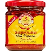 TUTTOCALABRIA Crushed Calabrian Chili Peppers in Glass Jar 6.5 oz (185 g) | Artisanal Red Chili Pepper Condiment, Vegan, Gluten-Free, No Additives Bold Mediterranean Spice from Calabria