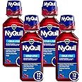 Vicks NyQuil Cough Nighttime Relief,Cherry Flavor, 12 Fl Oz (Pack of 4)