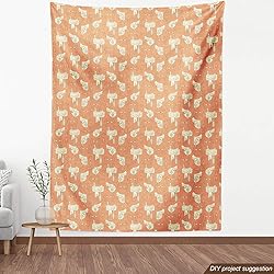 Ambesonne Horse Fabric by The Yard, Demonstration