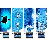 Widdonen Lightweight Thin Microfiber Beach Towel Sand Free Quick Dry Absorbent Compact Soft Pool Swim Travel Towels Extra Large Oversized Beach Accessories Packable Essentials Stuff Gifts for Adult