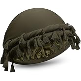 Odtrzi Turban for Men Adjustable Halo Silk Satin Lined Cap for Women Durag Twist Head Wraps Hat Elastic Pre Tie Beniee